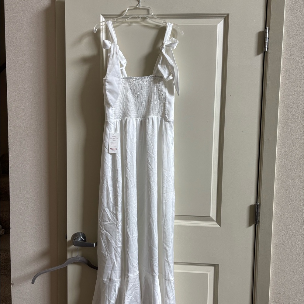 White Satin Show Me Your Mumu Dress